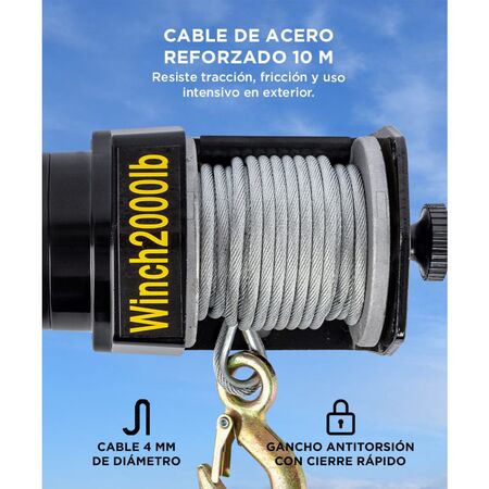 Aparejo Eléctrico Gadnic AP122000LB Portátil Remolque 900kg 10m