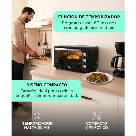 Horno Eléctrico Gadnic 16L 1280W