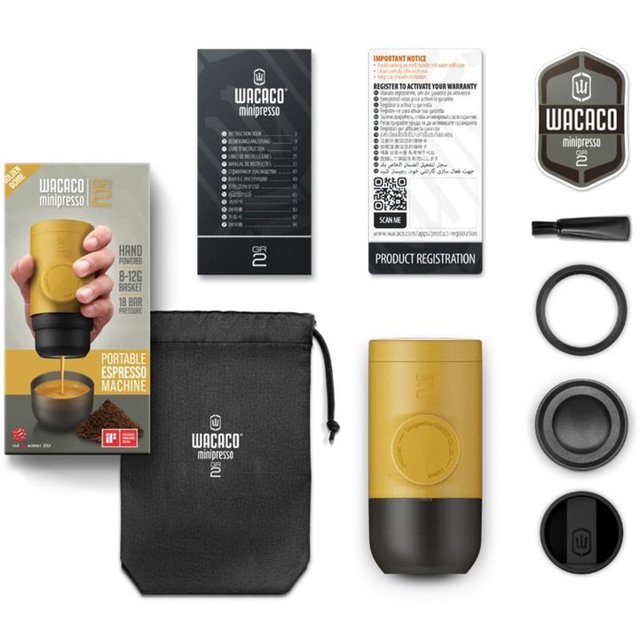 Cafetera Portátil Wacaco Minipresso GR2 Golden Ochre - Vista 2