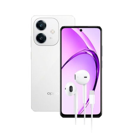 Combo Oppo A60 8+256GB White + Auriculares Dekkin USB-C
