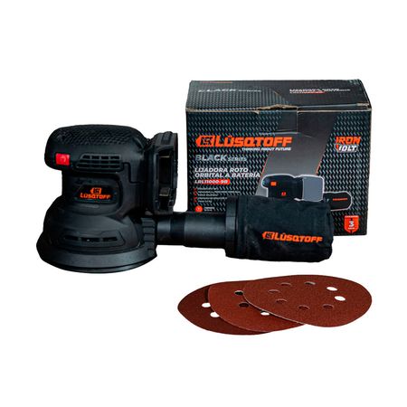 Lijadora Rotorbital A Batería Lusqtoff LRL11000-9B Iron Volt