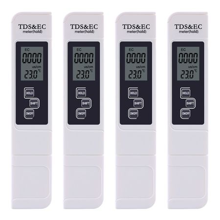 Kit x4 de Medidores Digitales Agua TDS Temperatura 