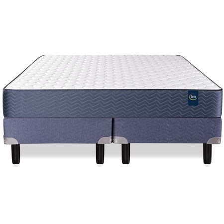 Colchon y Sommier Serta Missouri Super Queen 160x200 De Espuma Alta Densidad Tejido Pique