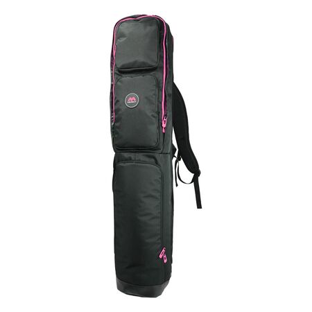 Bolso Porta Palos De Hockey Munich Lucha Large - 6 Palos Color Negro Con Rosa