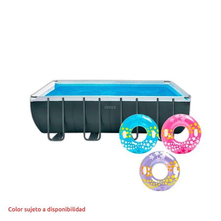 Combo Pileta Intex 17203L 549x274cm + Aro Flotador Estrellas 91cm