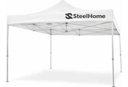 Gazebo Autoarmable Steel Home 3 X 3 M Blanco Con Bolso