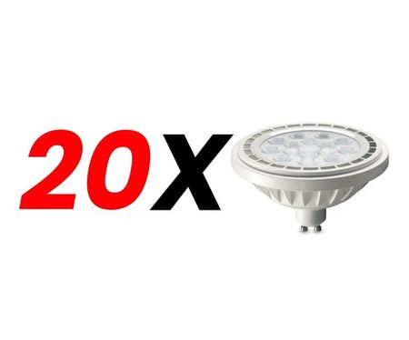 Pack X 20 Lámpara Led Dicroica Ar111 Candela Dimerizable 12w