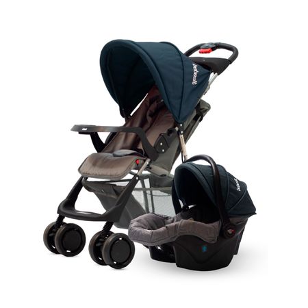Cochecito Paseo Bebesit Travel System Eos Con Huevito Gris Oscuro 1337ts-L