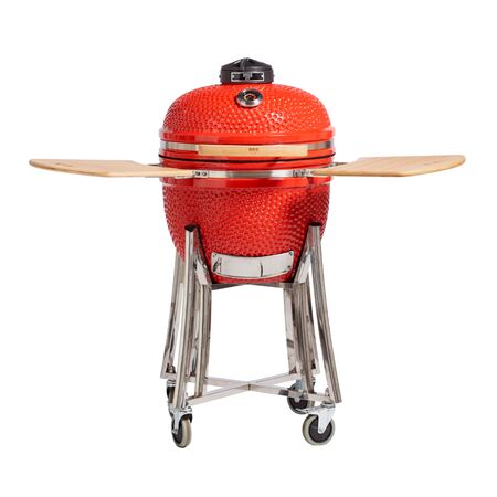 Parrilla Kamado Bbq Grill Kadu K20 Ahumador Ceramico Rojo