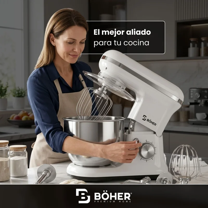 BATIDORA BOHER DE PIE BO-BP198 C/BOWL 5Lts. 220V BLANCA - Vista 5