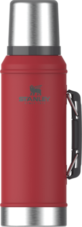 Termo Clasico 950 Ml Con Manija Y Tapon Cebador Rojo Stanley 10-10148-003