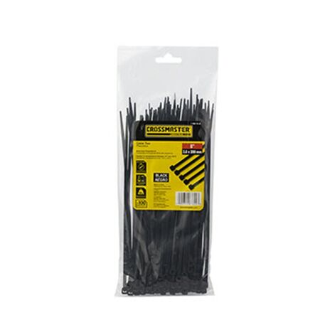 Precintos Nylon Crossmaster 7.2x550mm 100u Negro