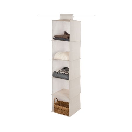 Organizador Ropero Placard Colgante 5 Estantes Compactor Tela