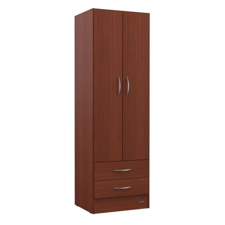 ROPERO PLACARD 2 PUERTAS MOSCONI EXPRESS 2 CAJONES 55981 COLOR CAOBA