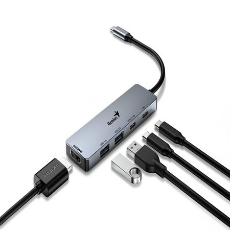 Hub Genius UH-500 USB-C a USBx2 HDMIx1 USB-Cx1