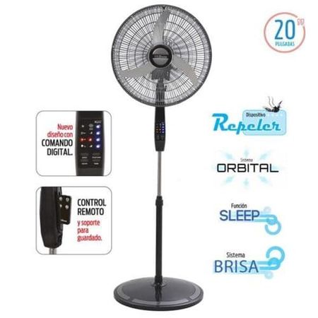 Ventilador Liliana VPD20R de Pie 20" 90W 3 Velocidades Negro