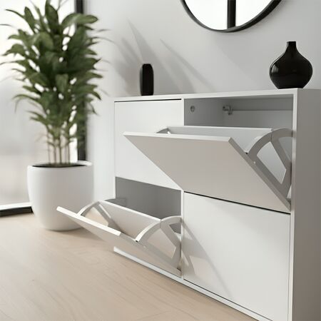 Zapatero 1,16m 24 Pares Coc Bolo| Blanco Tables