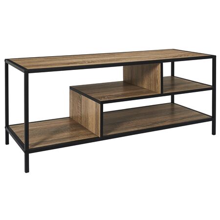 RACK MESA TV ATMA HOME EDISON NEGRO/MADERA TIPO INDUSTRIAL ATH-HD0485