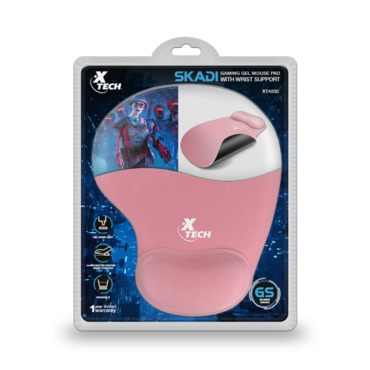 MOUSE PAD XTECH GEL CON POSA MUÑECA (C:ROSA XTA530) - Vista 3