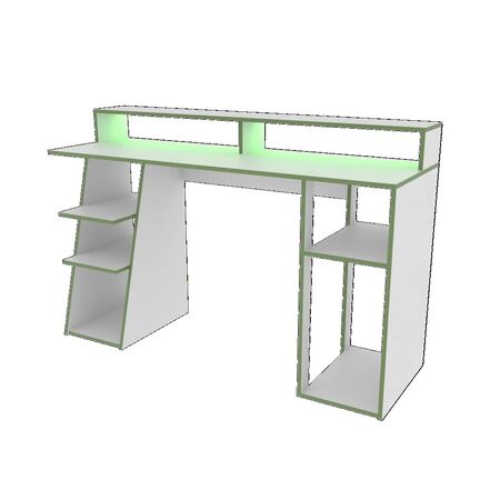 Escritorio Blanco/Verde Fiplasto Estilo Gamer ES0009