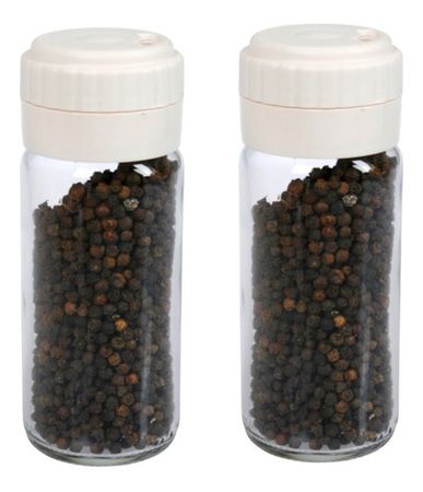 Set X 2 Especiero Condimentero Recipiente Con Dosificador Crema