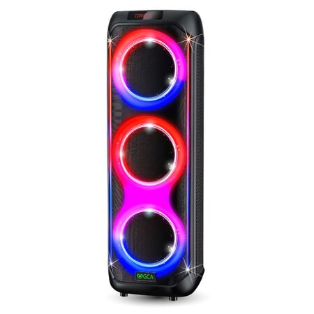 Parlante Gca Volkano Triple Woofer 8 Con Ruedas Y Luces