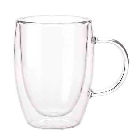 Taza De Vidrio Doble Con Manija 350 Ml Cafe Latte - Zoko