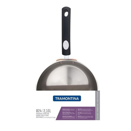 Sarten 24 Cm Acero Inoxidable Tramontina Solar Silicona Inox