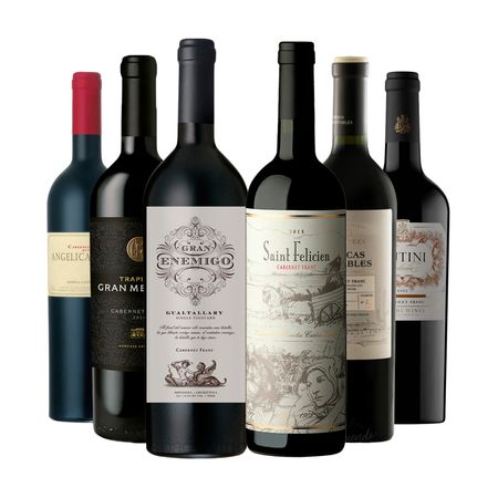 Vinos Tintos Cabernet Franc Premiados Seleccion x 6 Con Estuche