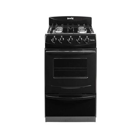 COCINA ESCORIAL CANDOR 51 CM PARA GAS ENVASADO NEGRA