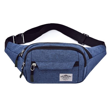 Riñonera Bandolera Azul South Port Ajustable con Cierres
