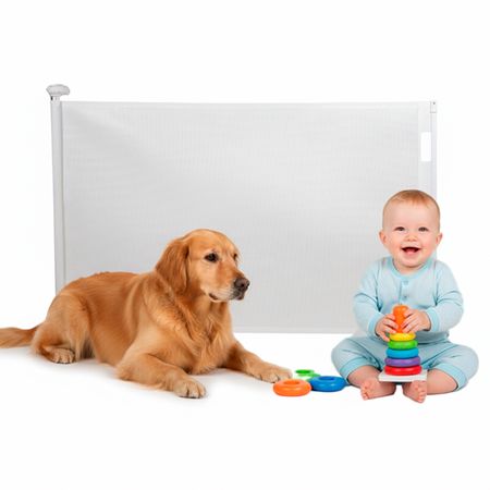 Puerta de Seguridad Retráctil Mawe By Gadnic Gate 140cm Con Bloqueo
