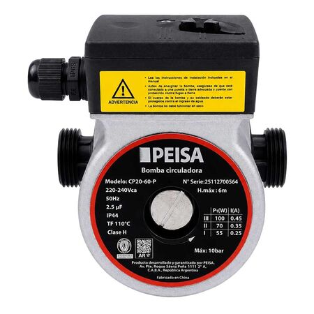 Bomba Circuladora Peisa CP20-60-P 2.8 M3/H