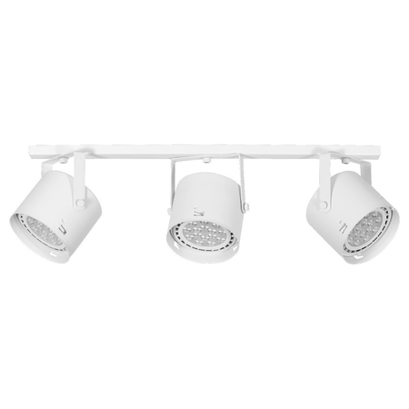 Barral Aplique Listón Techo 3 Spot Pvc Luz Ar111 Led 33w Fria