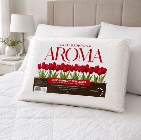 Almohada Inteligente Perfumada AROMA con funda con cierre.