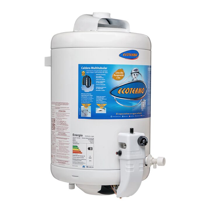 Termotanque Ecotermo 53 Lts Conexion Inferior Alta Recuperacion Gas Natural - Vista 3