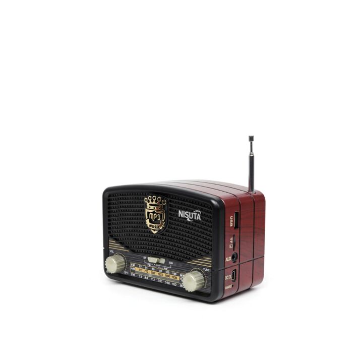 RADIO NISUTA VINTAGE AM/FM MP3 BT AUX (C:NEGRO NSRV16) - Vista 2