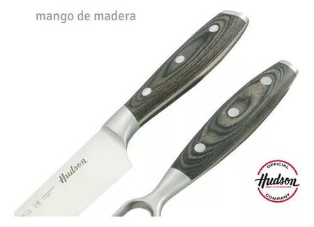  SET DE CUCHILLO LÍNEA BBQ CON TENEDOR TIPO TRINCHA MANGO MADERA