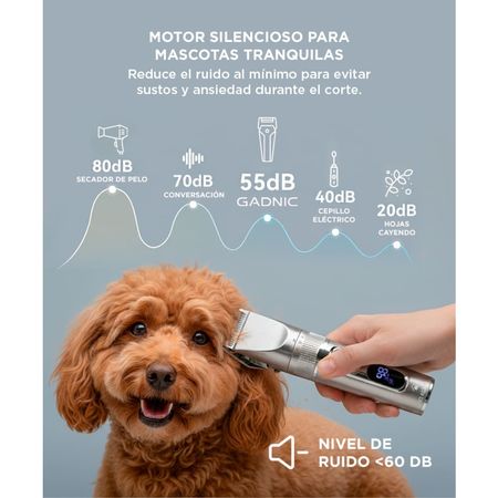 Cortadora de Pelo Gadnic Canina Para Mascotas Recargable 