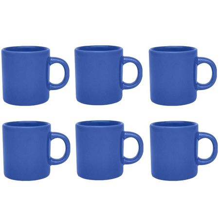 SET X6 JARRITOS DE CAFE 100 CC azul