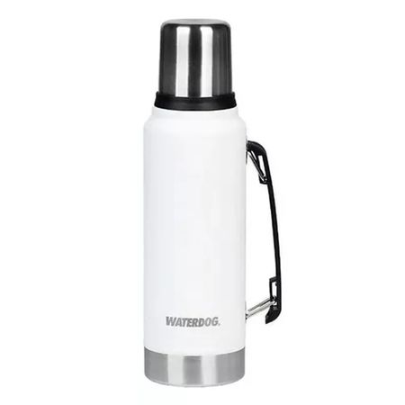 Termo De Mate Waterdog C/Manija 1 Litro Ombu Blanco