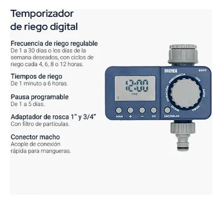 Temporizador de Riego Digital Bremen 30 Días