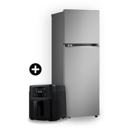 Combo Heladera LG Vt34bpy Y Freidora De Aire Techgo 5 Litros Plateado