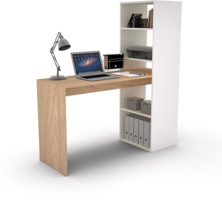 Escritorio Con Biblioteca Dielfe Emb120 Blanco