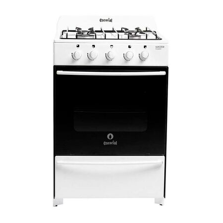 Cocina Escorial Master Classic A Gas 4 Hornallas Blanca Puerta Con Visor Gn