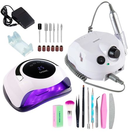 Kit Para Uñas Gadnic Torno T202 + Cabina UV Led BQ5 Pro Uso Profesional