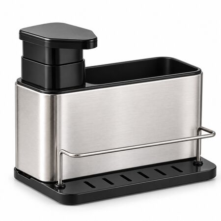 Organizador Bacha de Acero Inoxidable con Dispenser 