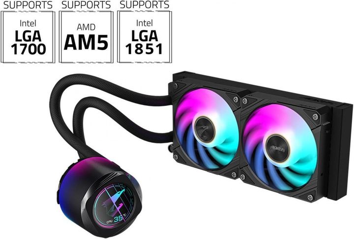 WATER COOLER GIGABYTE AORUS WATERFORCE X II 240 - Vista 2