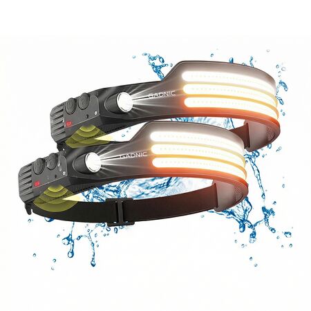 Linterna De Cabeza Gadnic LED T6 Recargable 250 Lumenes IPX4 Alcance 100 Metros