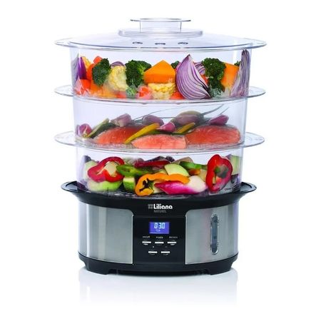 Vaporera Electrica Liliana Naturel Av930 Color Gris/negro 1.05kw